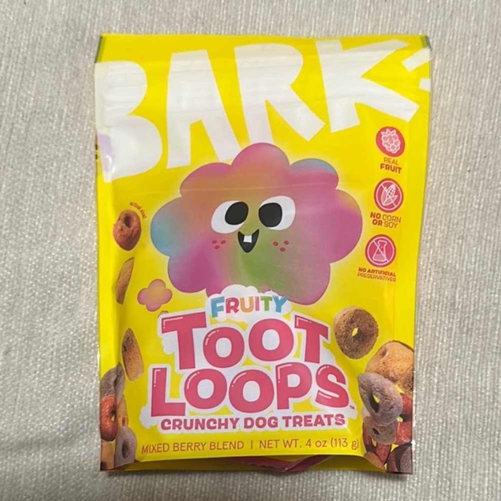 Bark Fruity Toot Loops crunchy Dog Treats mixed berry blend New